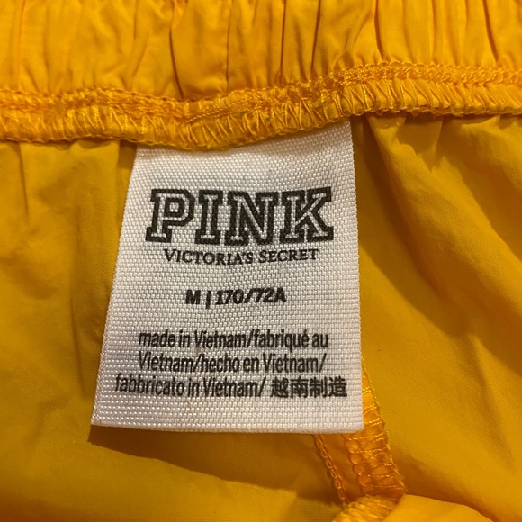 VS PINK Black & Yellow Matching Crewneck & Track Shorts Set - Picture 9 of 10